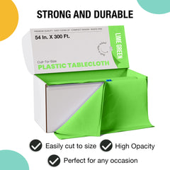 54 in. x 300 Ft. Cut To Size Table Roll  | Lime Green | Case of 4