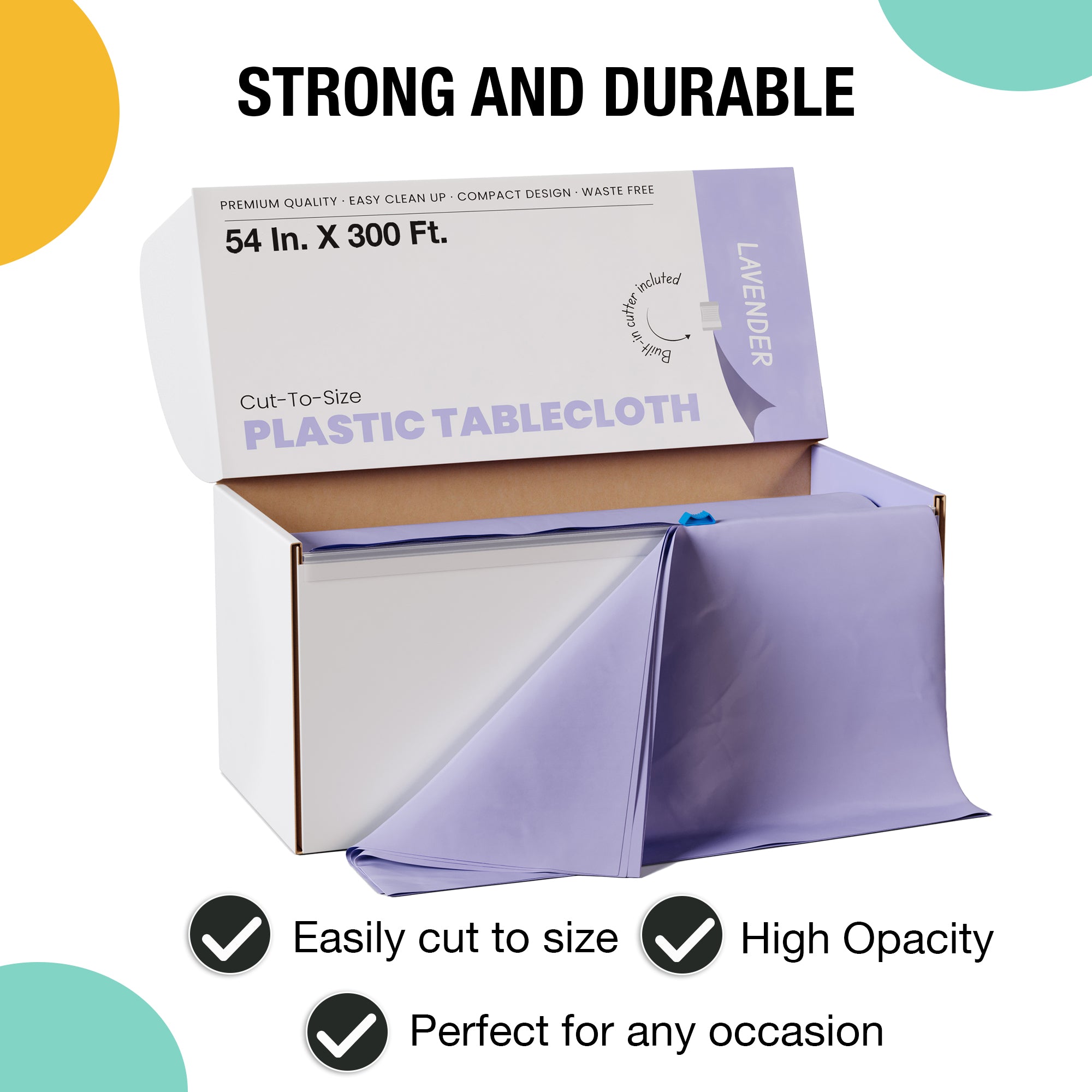 54 in. x 300 Ft. Cut To Size Table Roll | Lavender