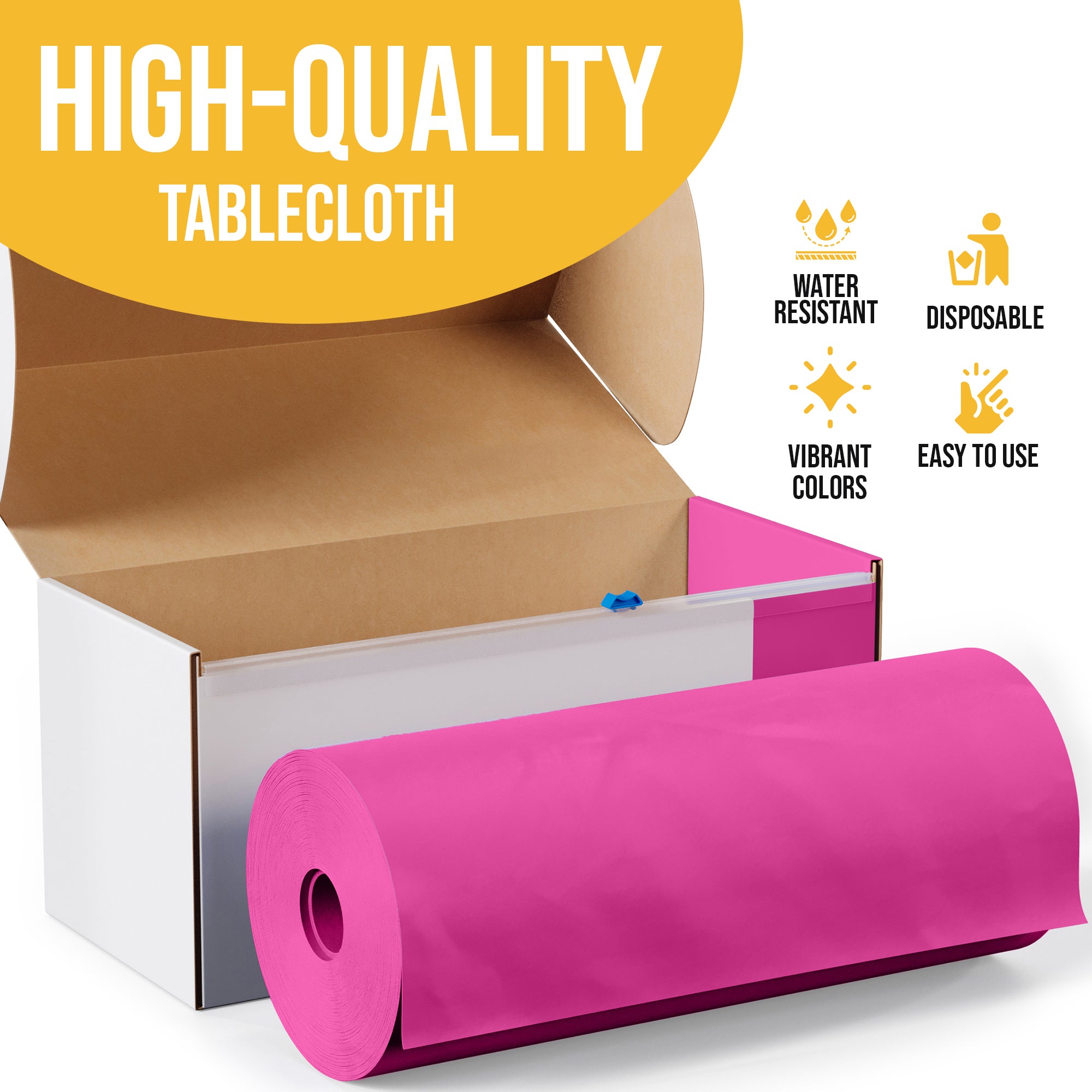 54 in. x 300 Ft. Cut To Size Table Roll  | Cerise | Case of 4