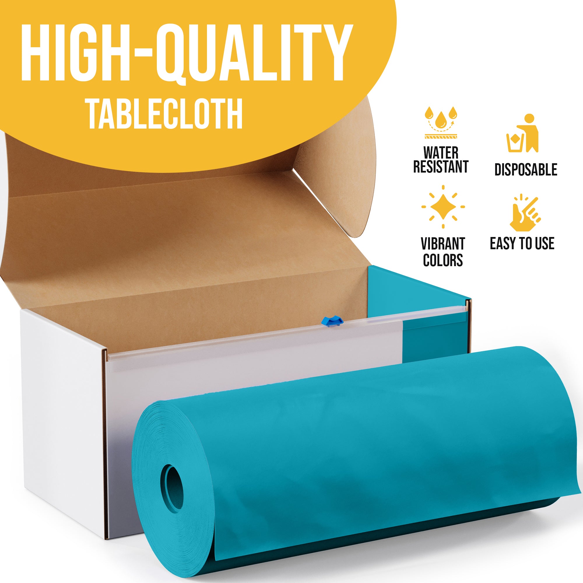 54 in. x 300 Ft. Cut To Size Table Roll | Turquoise