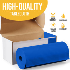54 in. x 100 Ft. Cut To Size Table Roll  | Dark Blue | Case of 6