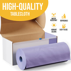 54 in. x 100 Ft. Cut To Size Table Roll  | Lavender | Case of 6