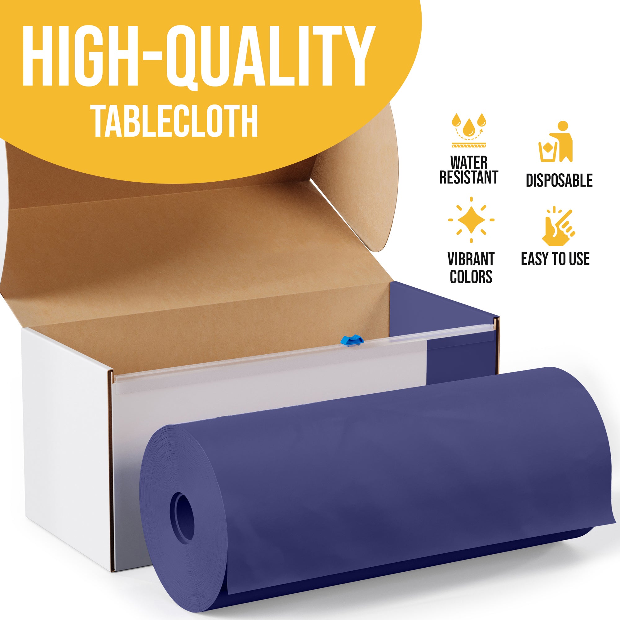 54 in. x 300 Ft. Cut To Size Table Roll | Navy