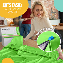 54 in. x 100 Ft. Cut To Size Table Roll | Lime Green