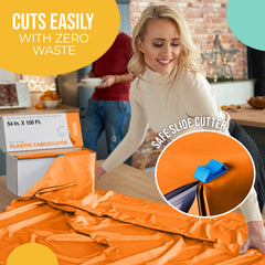 54 in. x 100 Ft. Cut To Size Table Roll  | Orange | Case of 6