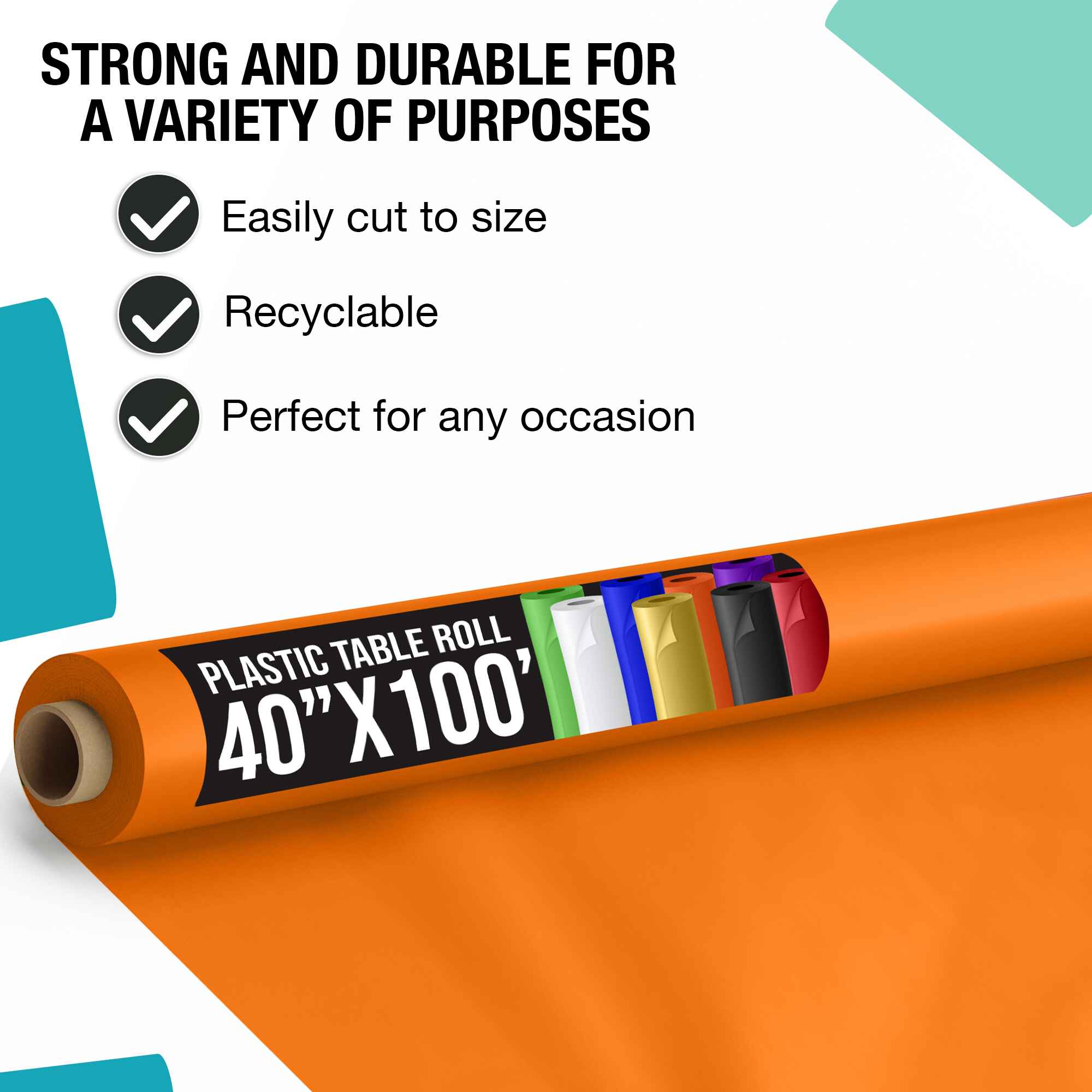 Unleashed - 40 In. x 100 Ft. Orange Table Roll