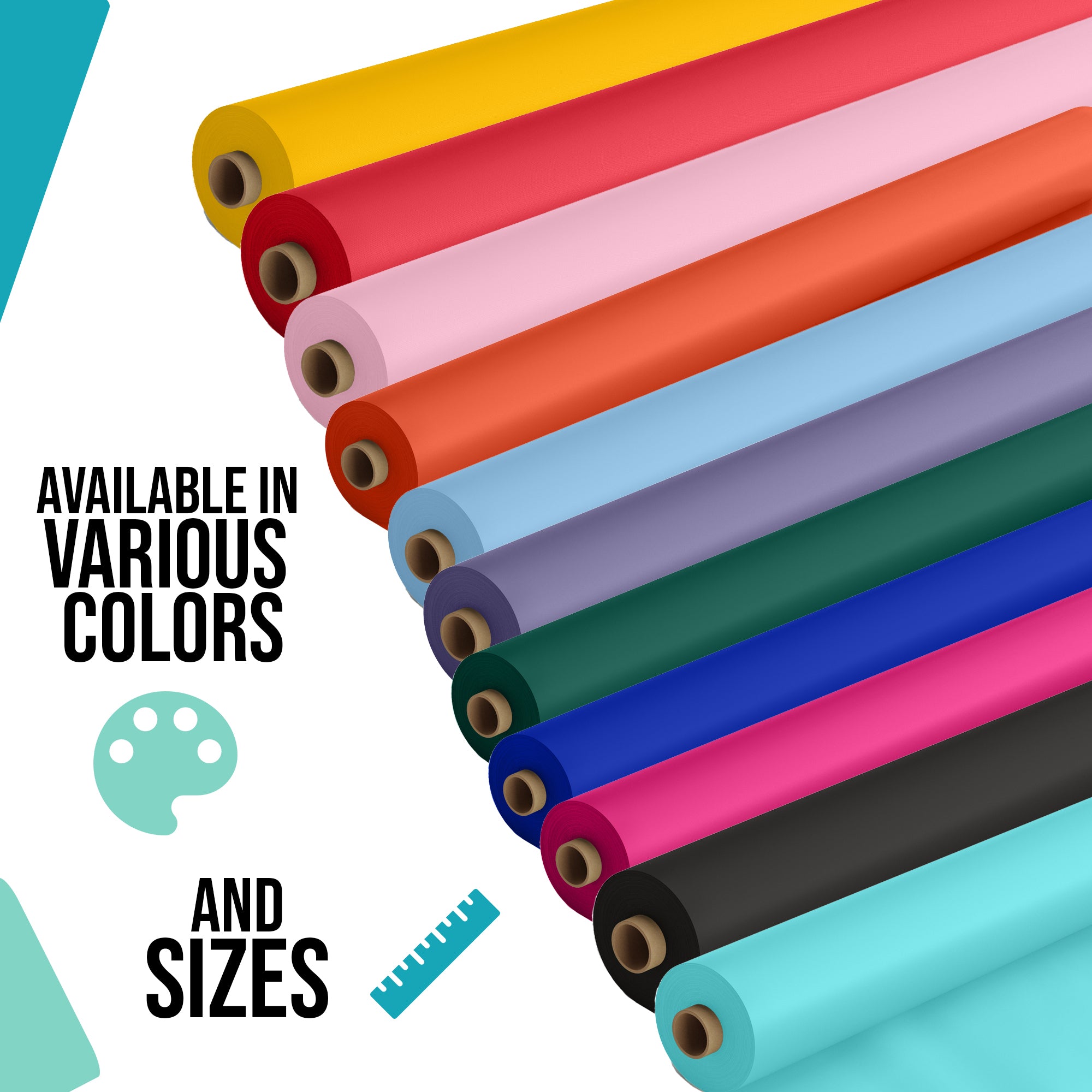 40 in. x 300 Ft. Premium Turquoise Table Roll | Case of 4