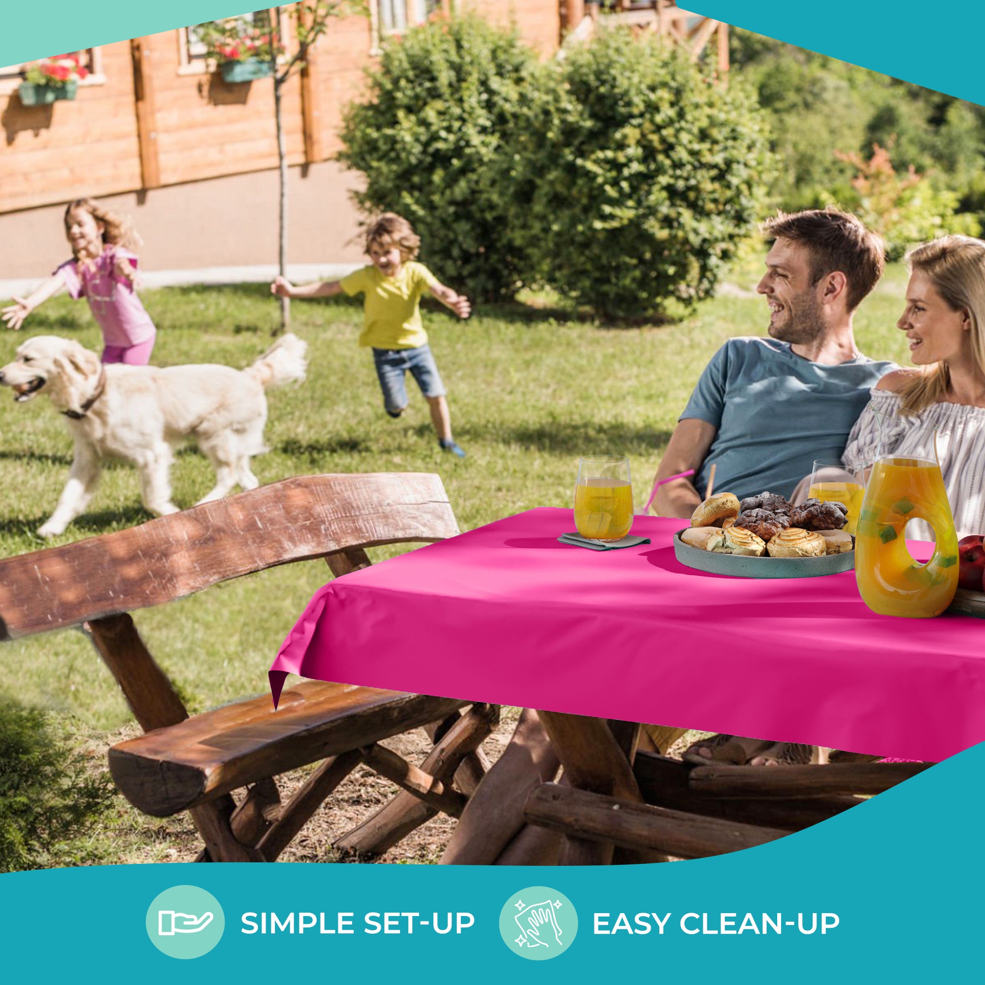 40 in. x 300 Ft. Premium Hot Pink Table Roll