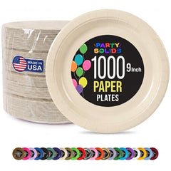 9 in. Ivory Paper Plates | Case of 1000