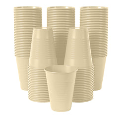 12 Oz. Ivory Plastic Cups | 100 Count