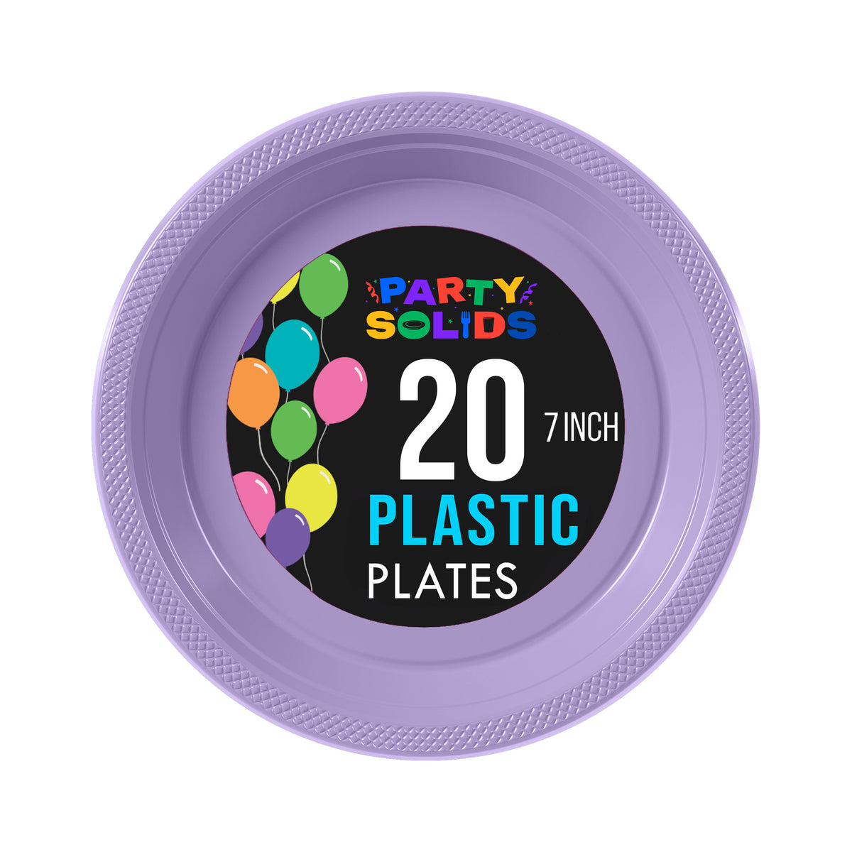 7 in. Lavender Plastic Plates | 20 Ct.