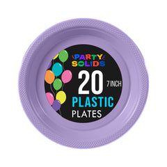 7 in. Lavender Plastic Plates | 20 Ct.