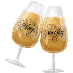 30" New Year's Eve Toast Metallic Foil Balloon