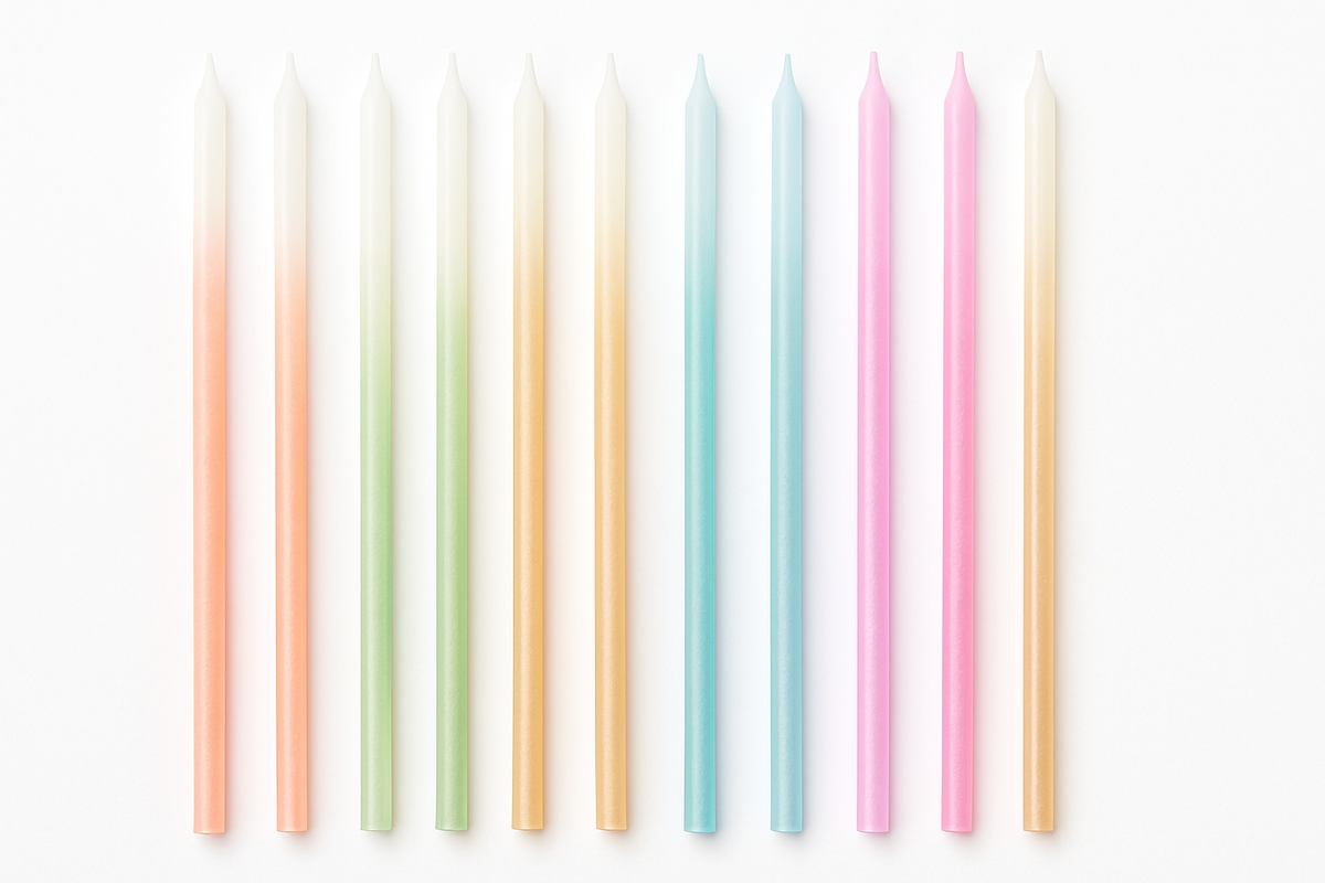 Elegant Tall Ombre Cake Candles