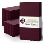 3 Ply Wine Berry Scalloped Napkins - 20 Ct.