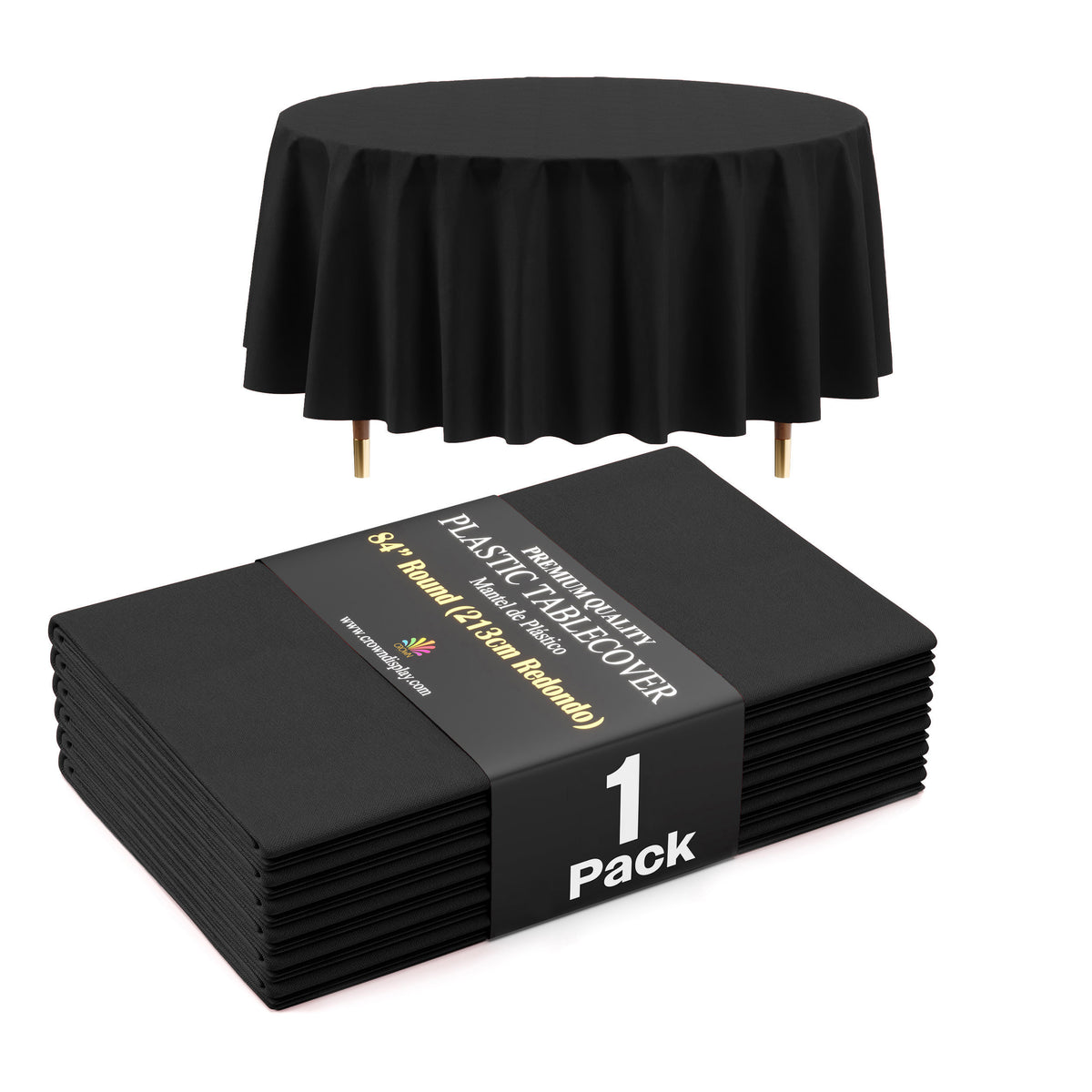 Premium Black Table Cover 52" x 52"