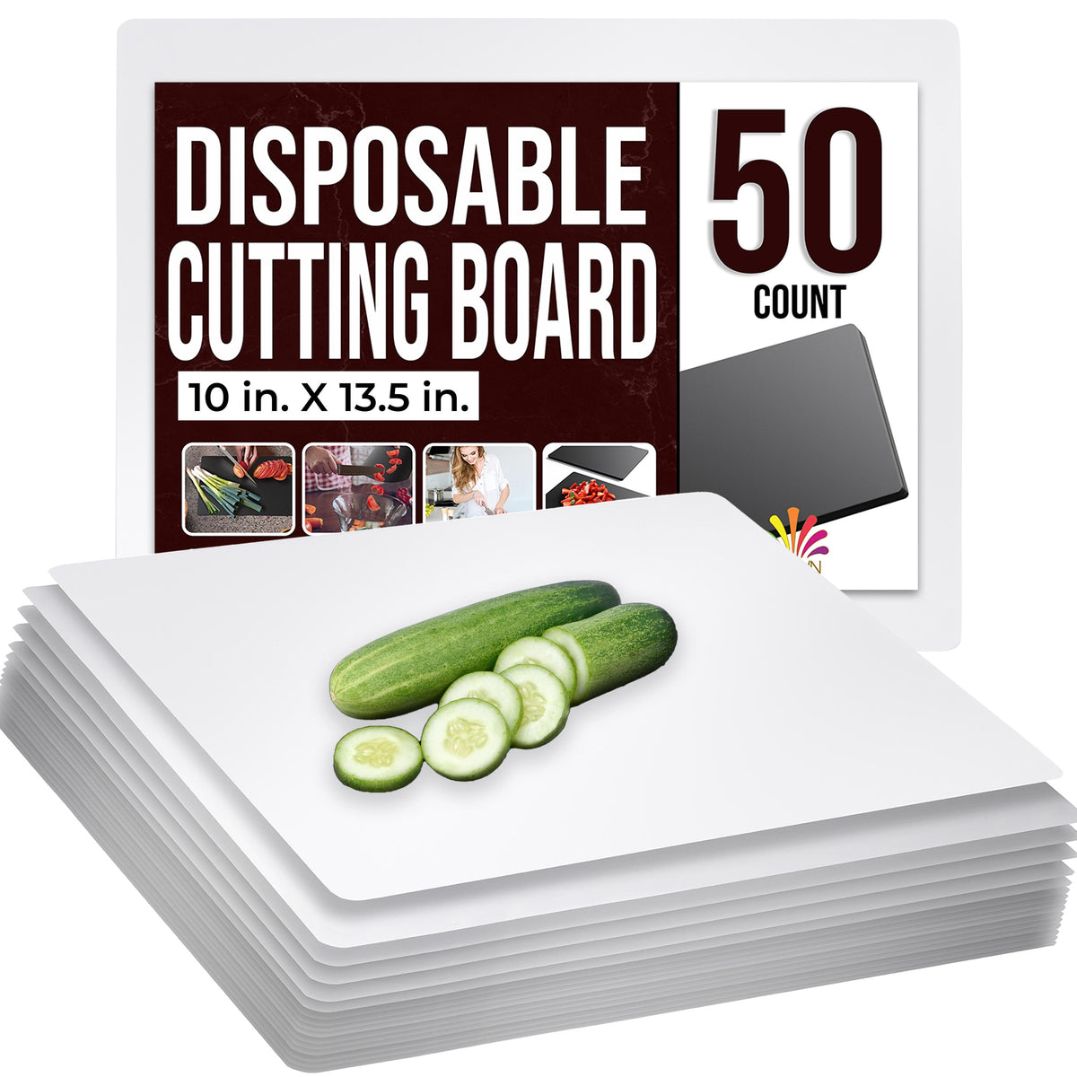 10 In. X 13.5 In. Disposable Cutting Board | 50 Count