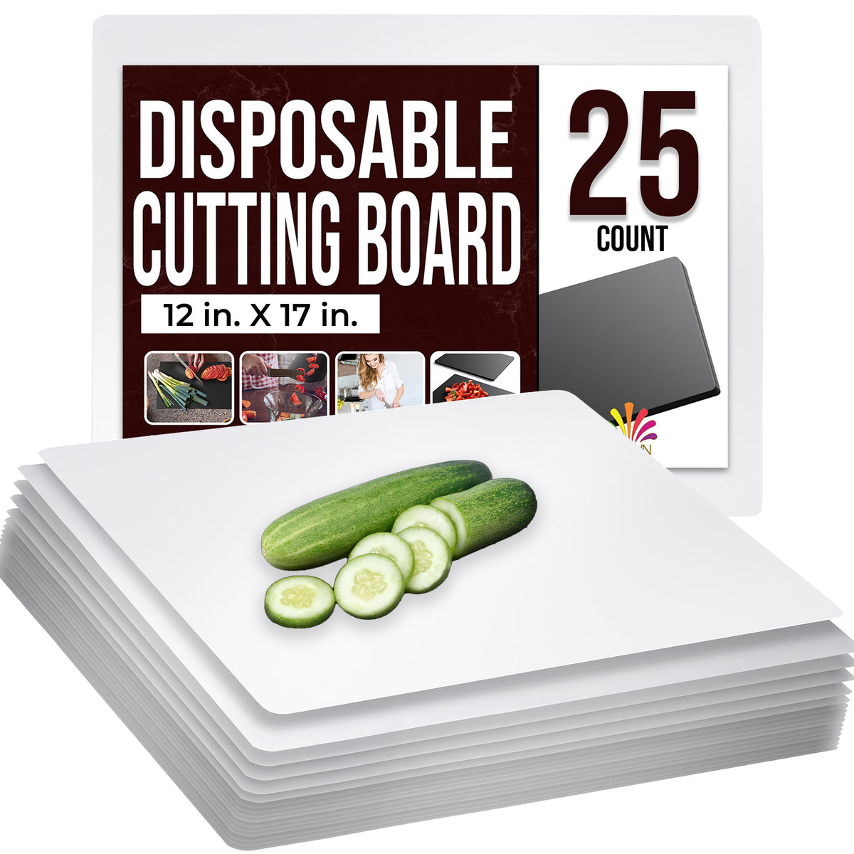 12 In. X 17.5 In. Disposable Cutting Board | 25 Count