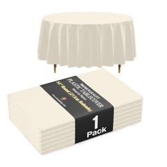 Premium 60" Round Ivory Table Cover