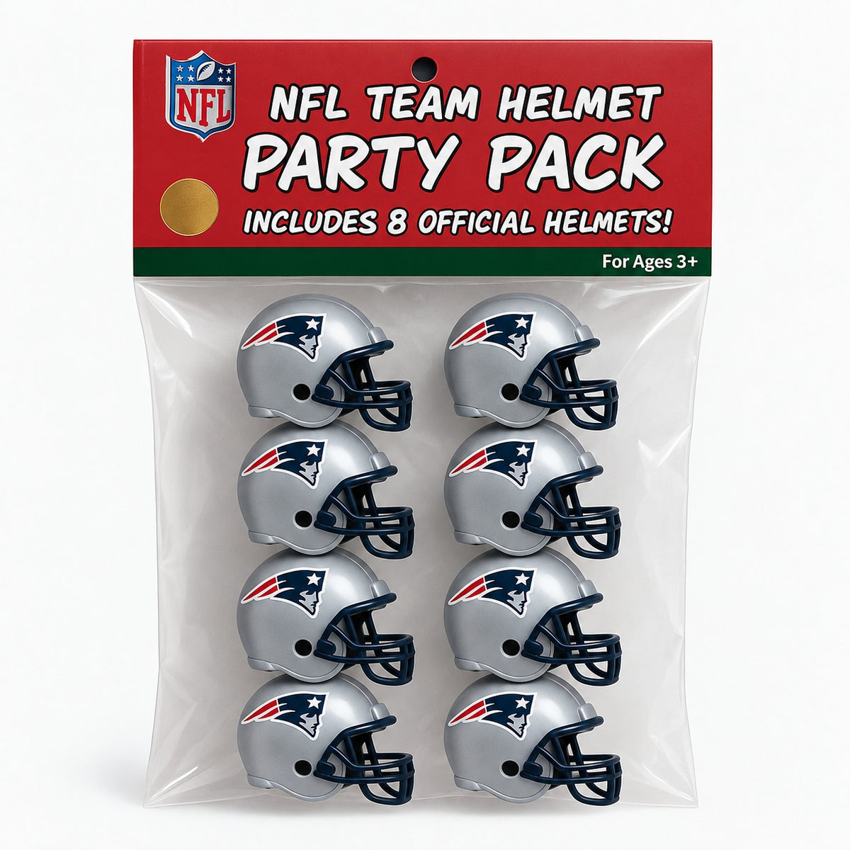 New England Patriots Mini Helmet Decoration - 8 Pack