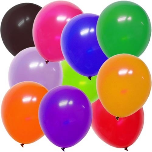 12In. Happy Birthday Bulk Assorted Latex Balloons | 100 Count