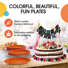 10 In. Orange Paper Plates - 20 Ct.
