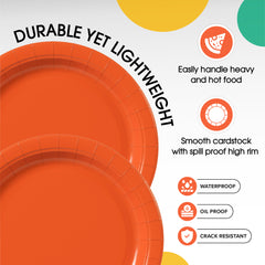 9 in. Orange Paper Plates | Case of 1000