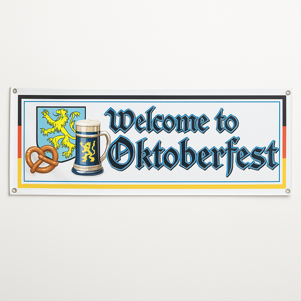 Oktoberfest Welcome Banner Decoration - 5FT