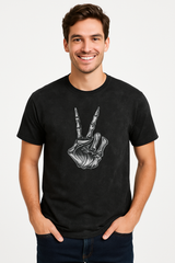 Skeleton Peace Sign Halloween T-Shirt (2-Pack)