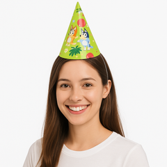 Bluey Party Hats - Pack of 8