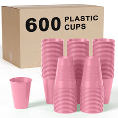 12 Oz. Pink Plastic Cups | Case of 600