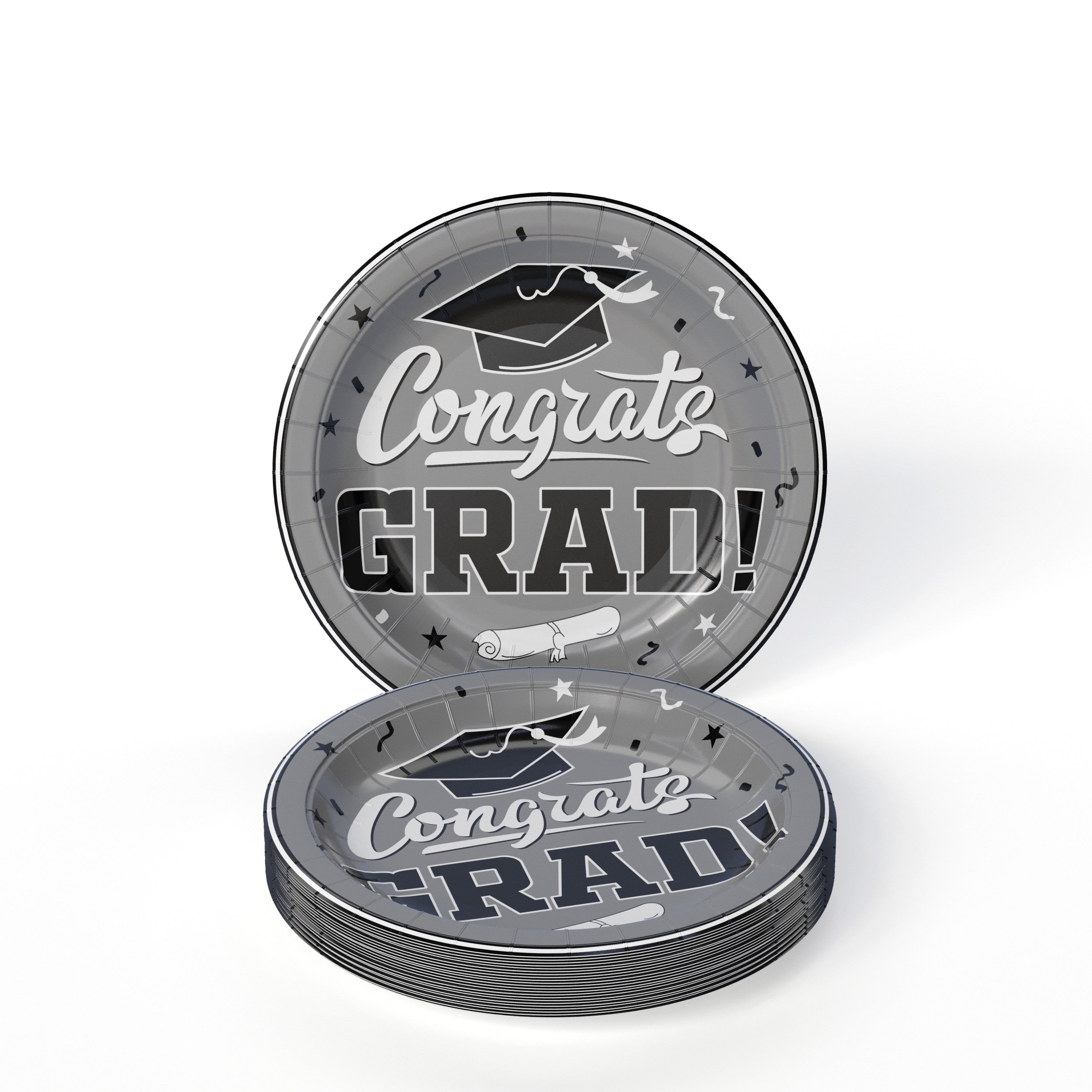 White/Silver Graduation Combo Pack | Service For 8