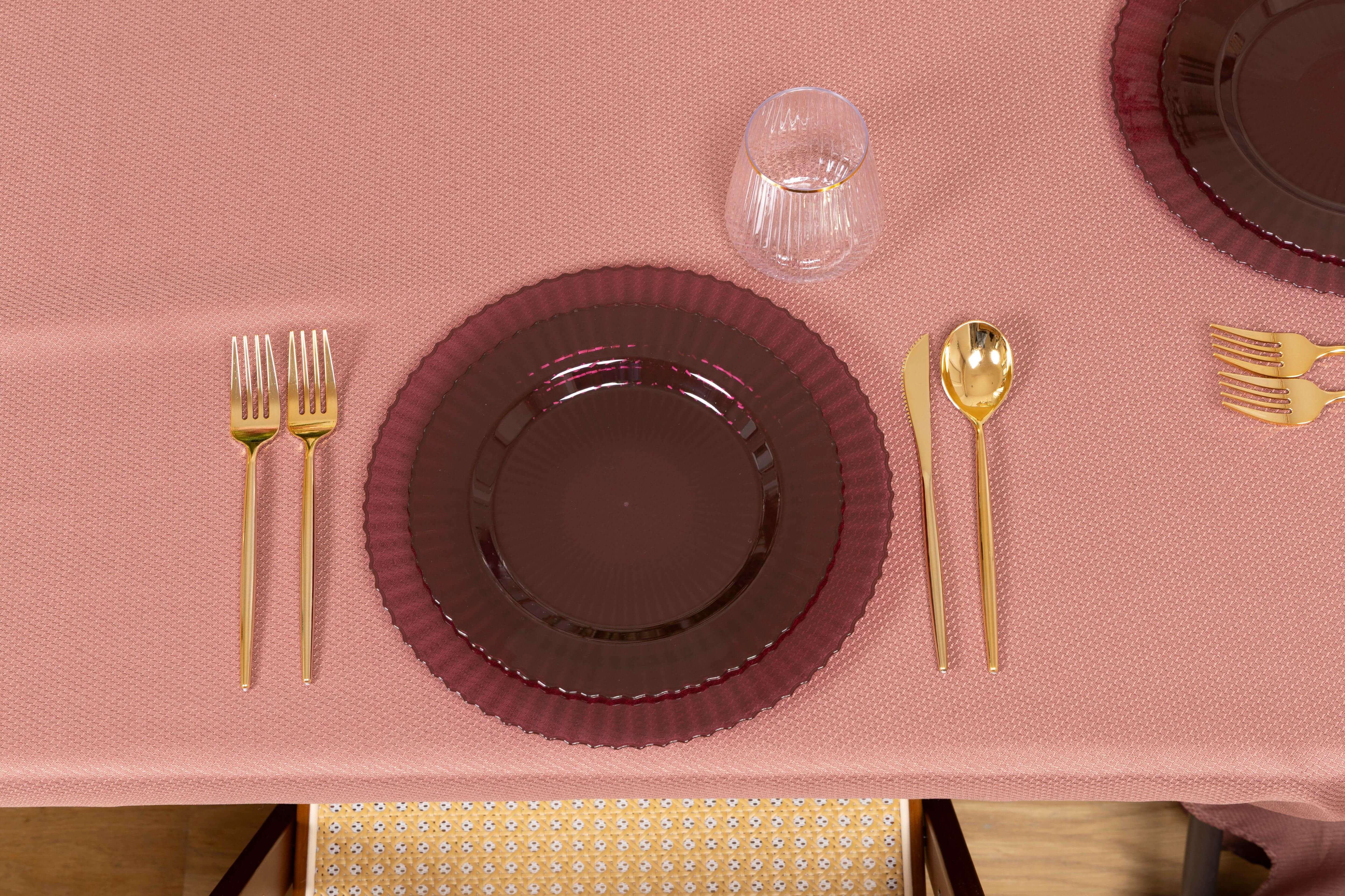 Mahogany Gemstone 11 In. Plastic Plates | 10 Count