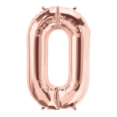 34" Rose Gold Number - 0 Balloon