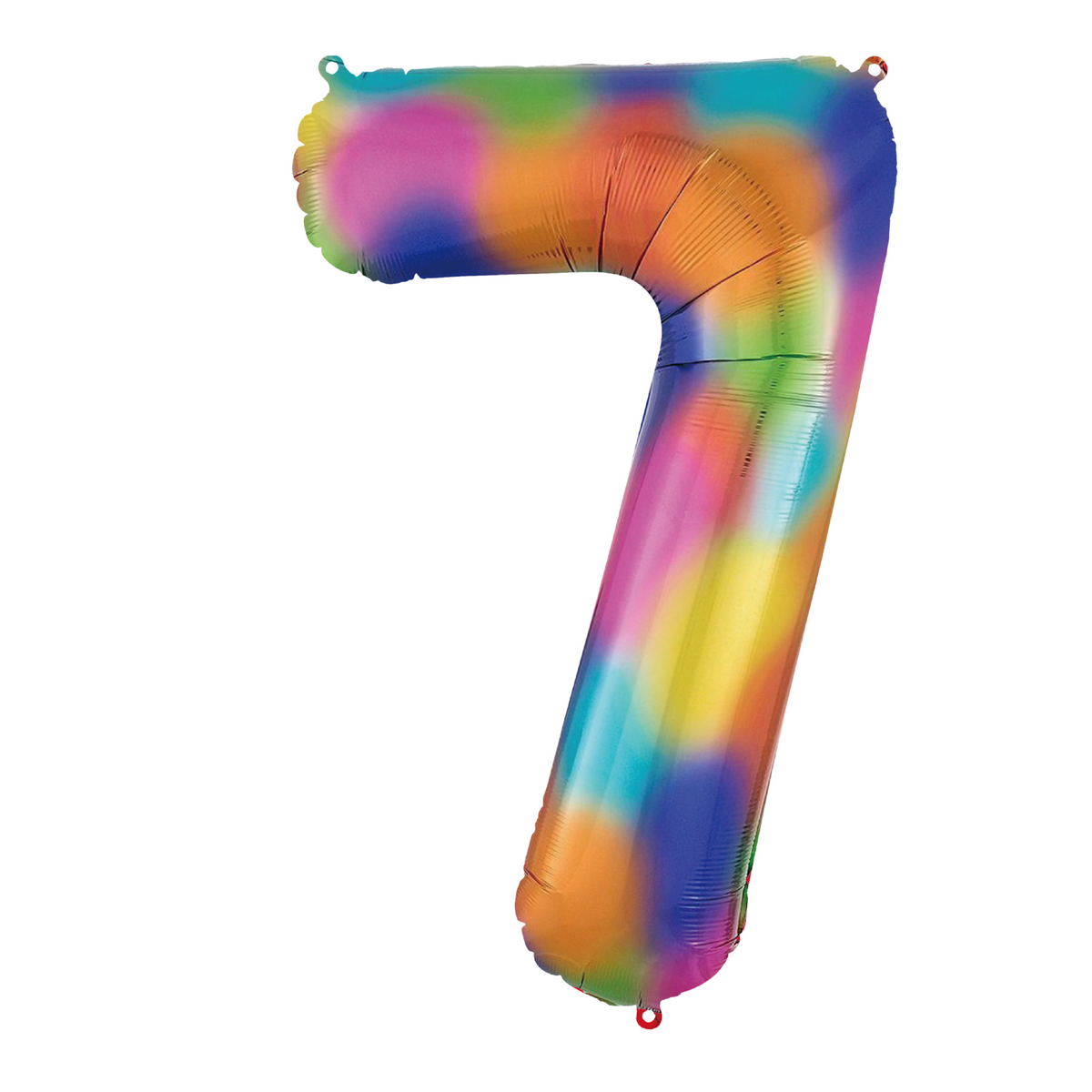 34" Rainbow Number 7 Balloon