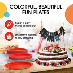 9 In. Red Paper Plates - 20 Ct.