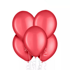 10ct, 12" Cherry Red Pearlized Latex Balloon