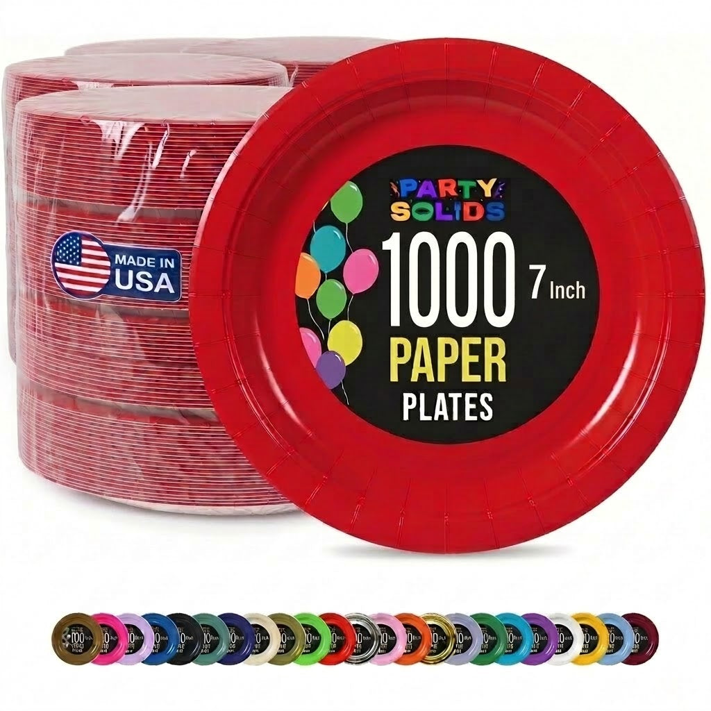 7 in. Red Paper Plates | Case of 1000