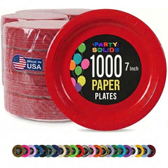 7 in. Red Paper Plates | Case of 1000