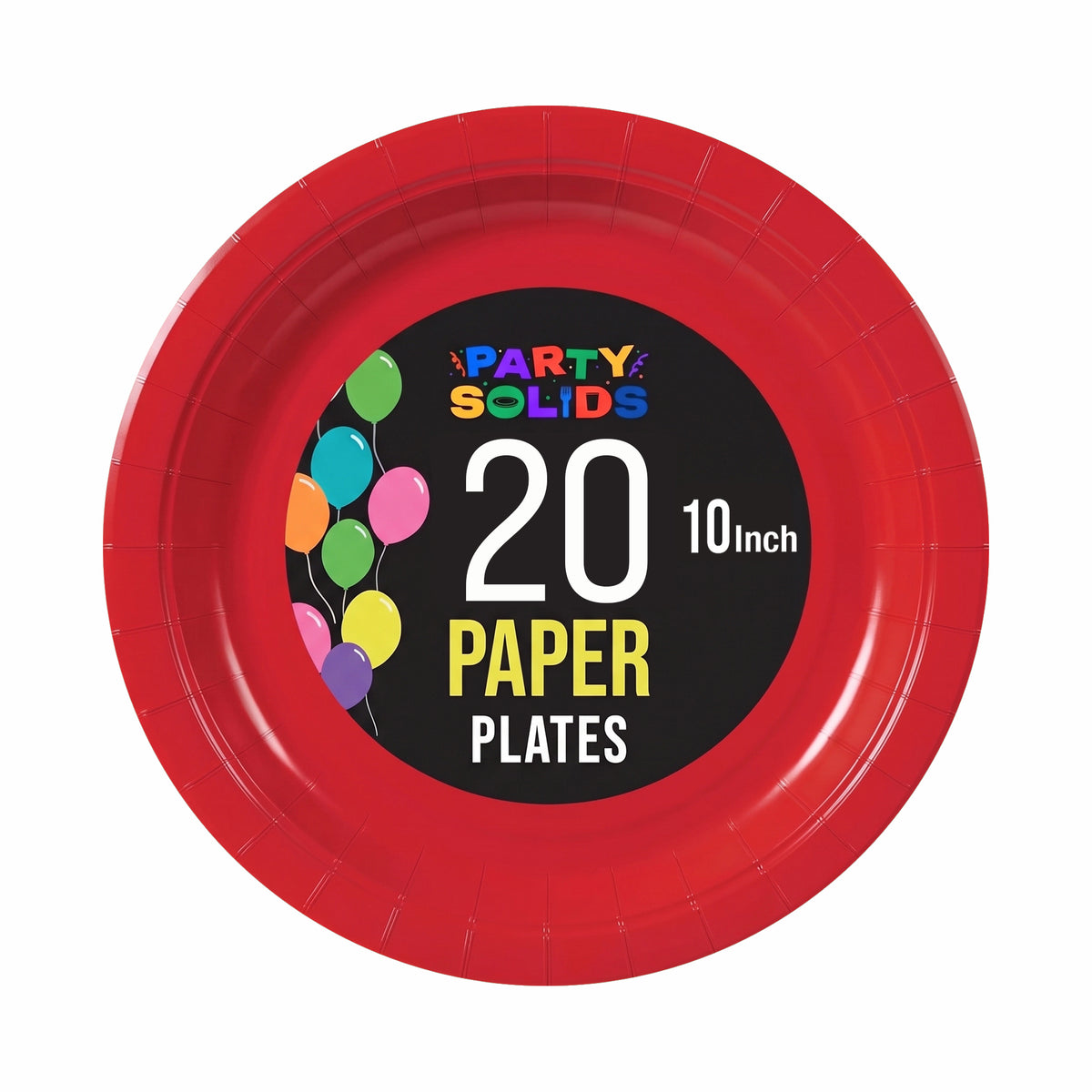 10 In. Red Paper Plates - 20 Ct.