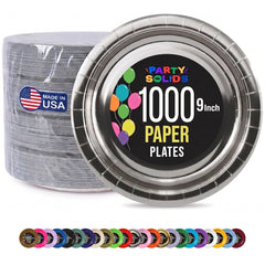 9 in. Reflective Silver Paper Plates | Case of 1000