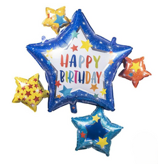 Happy Birthday Star Shape Balloon