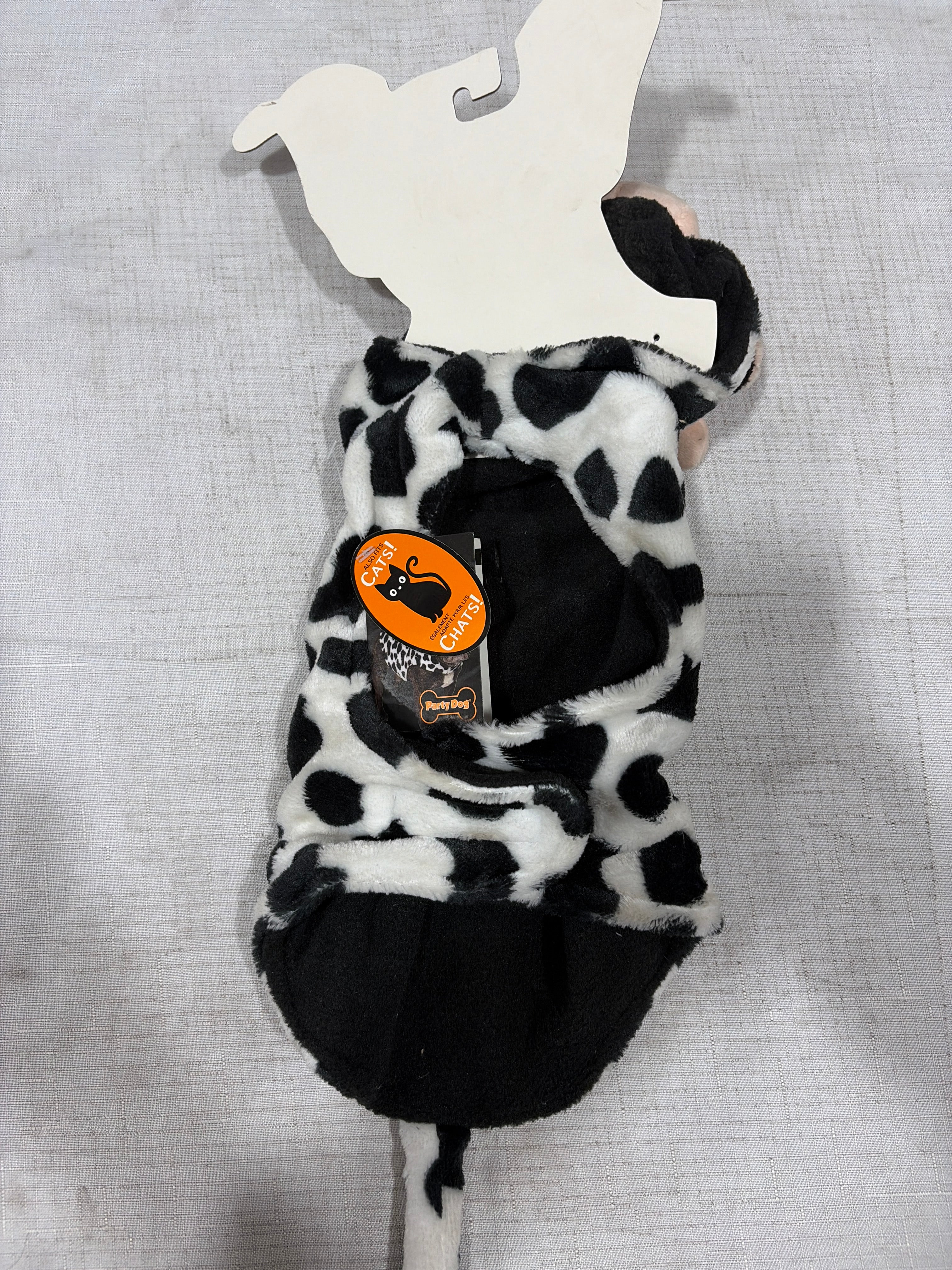 Black Cow Pet Costume - Pet XS/S