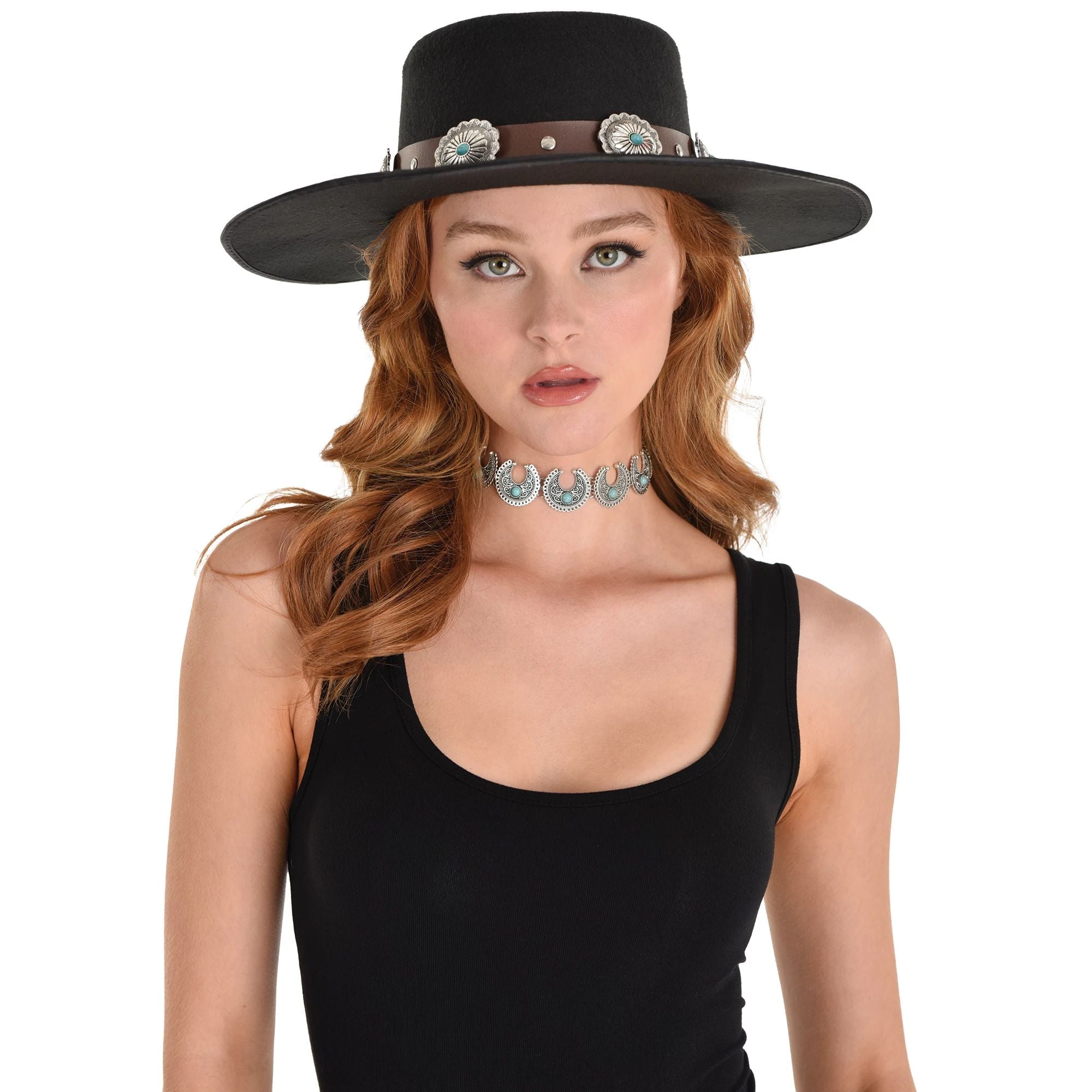 Modern Western Faux Turquoise Halloween Choker Necklace