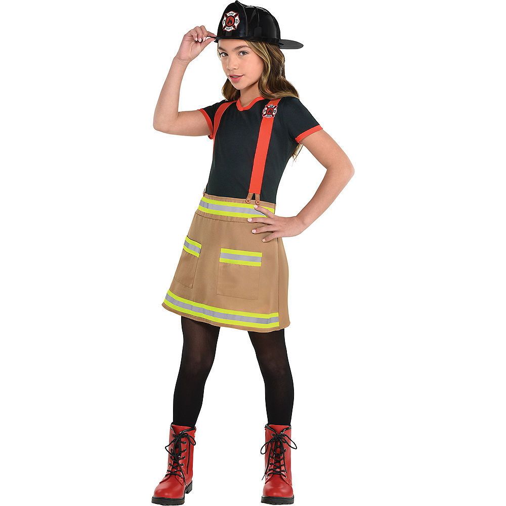 Wild Firefighter Halloween Costume For Girls - Child L (12-14)