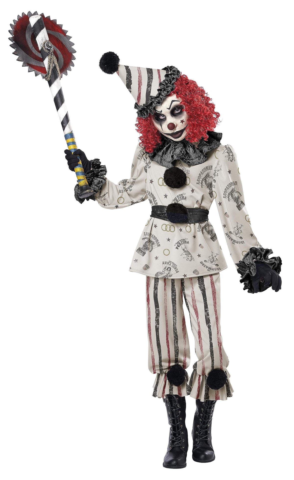 Creepy Clown Girl Halloween Costume - Child M (8-10)