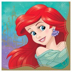 Disney Princess Ariel Lunch Napkins - 6.5 In. x 6.5 In. - 16 Pack