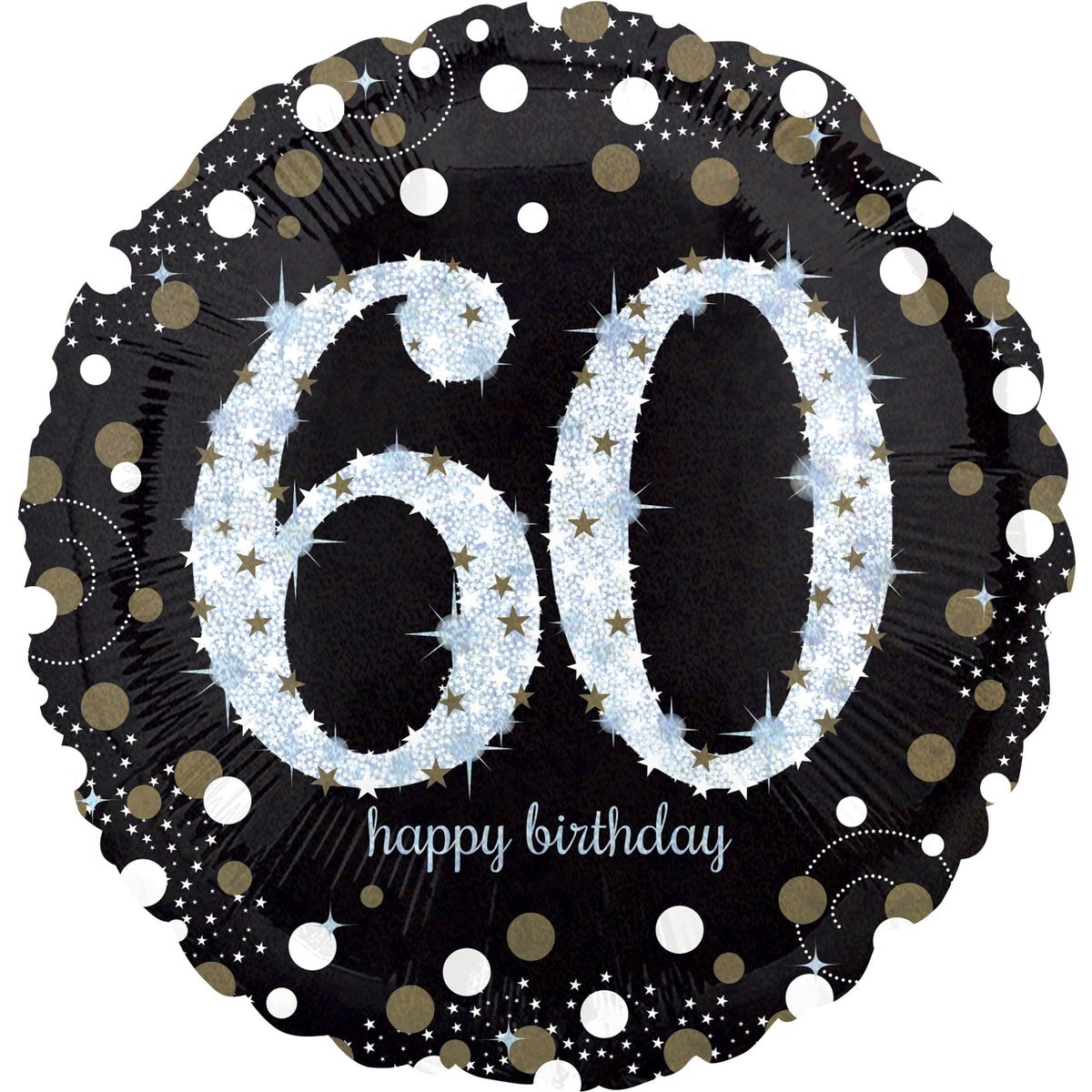 Sparkling 60th Birthday Foil Balloon | 18"