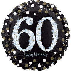 Sparkling 60th Birthday Foil Balloon | 18"