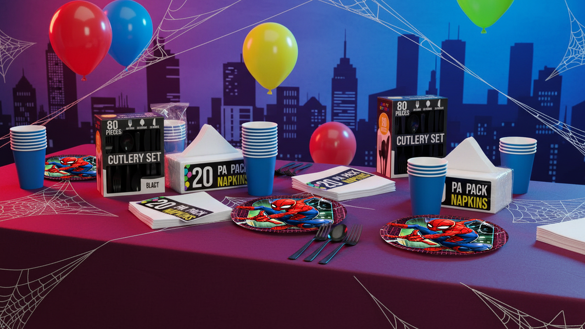 Spiderman V1 Party Kit | For 20 Guests